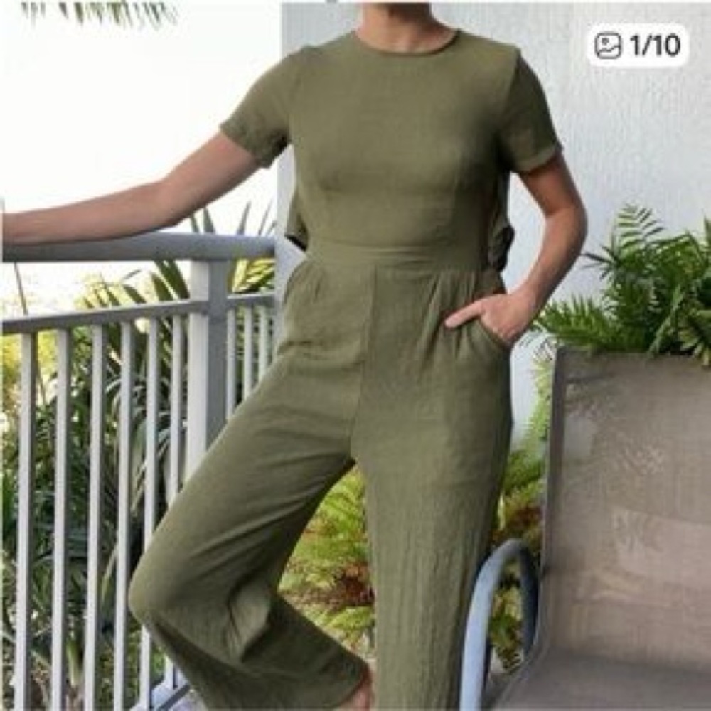 Mod Ref Olive Green Jumpsuit - image 1
